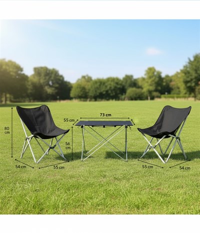 Yek Outdoor Alüminyum 4 Kişilik Kamp Masa & Sandalye Seti