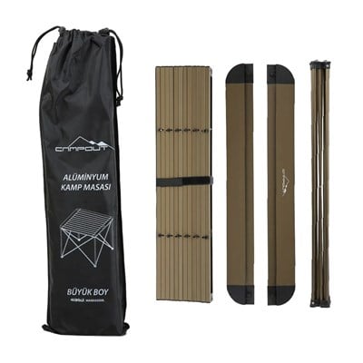 Yek Outdoor Campout Alüminyum Büyük Boy Masa + 2 Campout Fırat Sandalye Set