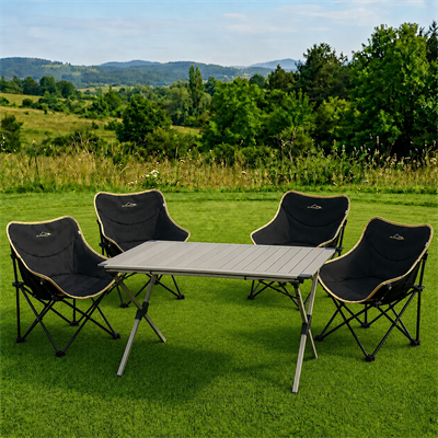 Yek Outdoor Campout Alüminyum XXL Büyük Masa + 4 Campout Fırat Sandalye Set