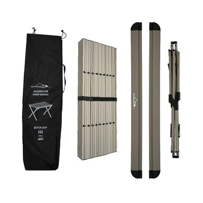 Yek Outdoor Campout Alüminyum XXL Büyük Masa + 4 Campout Mogan Sandalye Set
