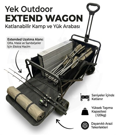 Yek Outdoor Extend Wagon Katlanabilir Kamp ve Yük Arabası
