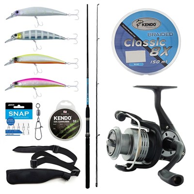 Yek Outdoor Hazır Spin Oltası Seti Okuma G-Power Spin 240cm 15-40 gr 2 Parça Spin Kamışı & Okuma Revenger RV-40 Olta Makinesi
