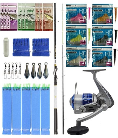 Yek Outdoor Hazır Tekne Oltası Seti Okuma Wave Boat 180H 2 Parça Tekne Kamışı&Kendo Sea Power 6000 Olta Makinesi