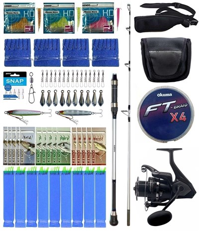 Yek Outdoor Hazır Tekne Oltası Seti Shimano Kamış Alivio Boat 1,50m 200g 1+1pc&Okuma Wave Power WP-8000A1 Olta Makinesi