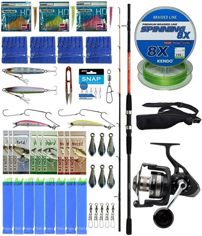 Yek Outdoor Hazır Tekne Oltası Seti Shimano Kamış Sonora Boat Quiver 1,50m 50-150g 2pc&Savage Gear SGS8 4000 FD 8+1BB Olta Makinesi
