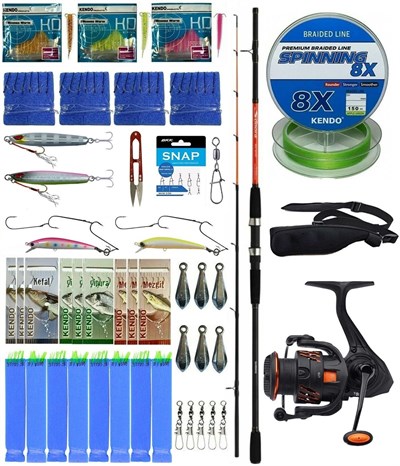Yek Outdoor Hazır Tekne Oltası Seti Shimano Kamış Sonora Boat Quiver 1,80m 50-150g 2pc&Savage Gear Orange LTD 4000 FD Olta Makinesi