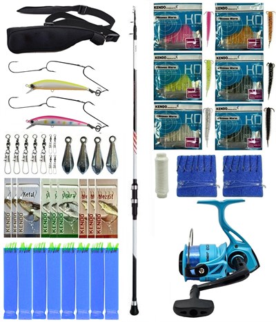 Yek Outdoor Hazır Tekne Oltası Seti Shimano Kamış Vengeance AX Boat Tele 1,80m 150g 3pc&Kendo Ocean Cast 7000 Olta Makinesi