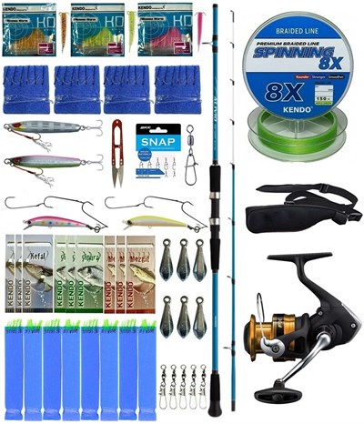 Yek Outdoor Hazır Tekne Oltası Seti Shimano Kamış Alivio Boat Quiver 2,10m 50-150g 2pc&Shimano Makina FX 4000 FC