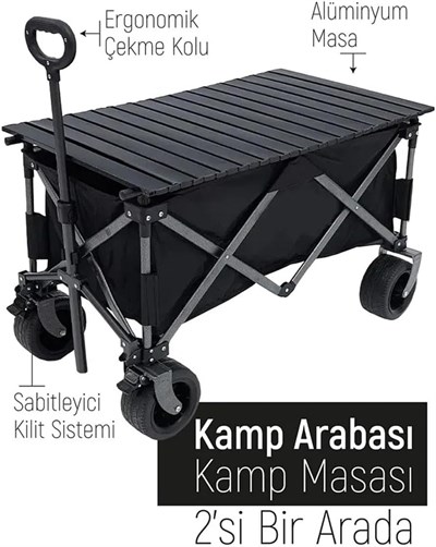 Yek Outdoor Katlanabilir Kamp Masalı Taşıma Arabası & Vagon Araba 
