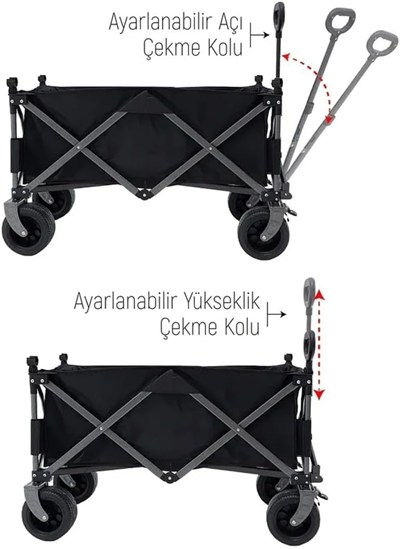 Yek Outdoor Katlanabilir Kamp Masalı Taşıma Arabası & Vagon Araba 