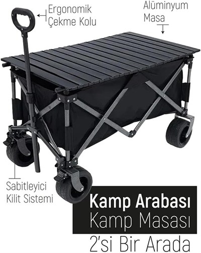 Yek Outdoor Katlanabilir Kamp Masalı Taşıma Arabası & Vagon Araba 