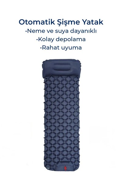 Yek Outdoor Kendiliğinden Şişen Tek Kişilik Katlanır Kamp Yatağı- Kamp Matı 190x66cm