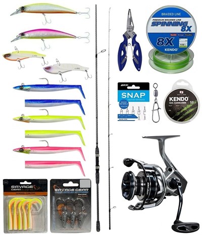 Yek Outdoor Levrek & Çipura Spin Olta Seti Okuma Wave Up Spin 270cm 10-40gr Olta Kamışı&Okuma Safyre SF-4000A Olta Makinesi