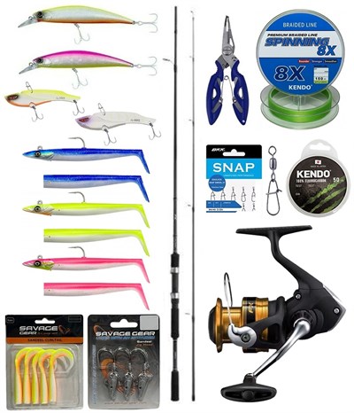 Yek Outdoor Levrek & Çipura Spin Olta Seti Shimano Kamış FX XT Spinning Moderate Fast 2,40m 14-40g 2pc&Shimano Makina FX 4000 FC