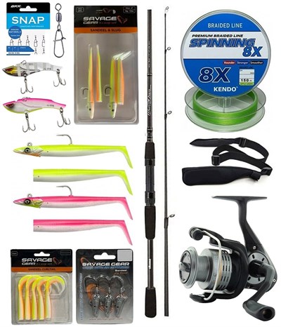Yek Outdoor Levrek & Çipura Spin Olta Seti Okuma Wave Power 2.74 cm 7-30 gr 2 Parça Spin Kamışı&Okuma Revenger RV-40 FD Olta Makinesi