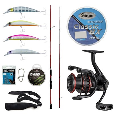 Yek Outdoor Okuma Profesyonel Spin Seti Okuma Red Spin 279 cm 10-40gr&Okuma Ceymar CHD-2500A 7+1BB Olta Makinesi
