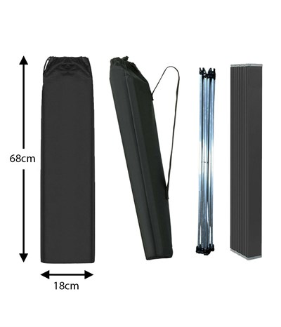 Yek Outdoor Portatif Alüminyum Katlanır Eko Kamp Masası Küçük 56x40x45cm Siyah