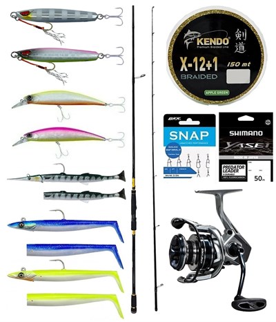 Yek Outdoor Pro Spin Olta Seti Okuma Ceymar SW Bass 243cm MH 14-42gr M-Fast Olta Kamışı & Okuma Safyre SF-4000A Olta Makinesi