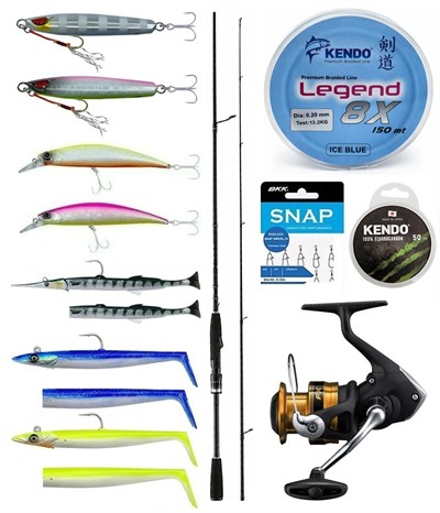 Yek Outdoor Pro Spin Olta Seti Okuma G-Control Spin 243cm M 10-30gr M-Fast Olta Kamışı & Shimano Makina FX 4000 FC 