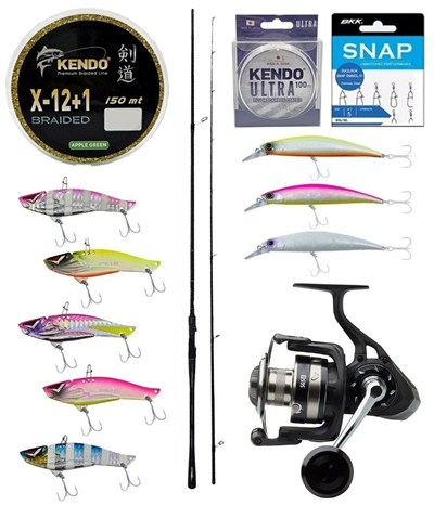 Yek Outdoor Pro Spin Seti Kendo K10 Long casting 2.70cm 90XH 15-60gr Olta Kamışı&Savage Gear SGS8 4000 FD 8+1BB Olta Makinesi
