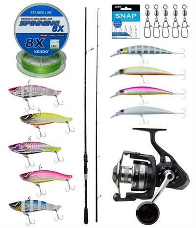 Yek Outdoor Pro Spin Seti Kendo Kenshi Pro 2.65m 10-35gr Olta Kamışı&Savage Gear SGS8 4000 FD 8+1BB Olta Makinesi