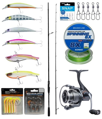 Yek Outdoor Pro Spin Seti Okuma Hakai Super Light Spin 80 243cm 7-28gr 2 Parça Olta Kamışı&Savage Gear Fazor 4000 Olta Makinesi
