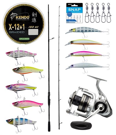Yek Outdoor Pro Spin Seti Okuma Hakai Super Light Spin 80 243cm 7-28gr 2 Parça Olta Kamışı-Savage Gear SGS6 4000 FD Olta Makinesi
