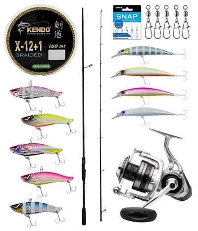 Yek Outdoor Pro Spin Seti Okuma Hakai Super Light Spin 80 243cm 7-28gr 2 Parça Olta Kamışı-Savage Gear SGS6 4000 FD Olta Makinesi