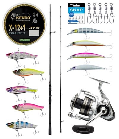 Yek Outdoor Pro Spin Seti Okuma Psycho Stick Game 243cm Ex-Fast 15-40gr 2 Parça Olta Kamışı&Savage Gear SGS6 4000 FD Olta Makinesi