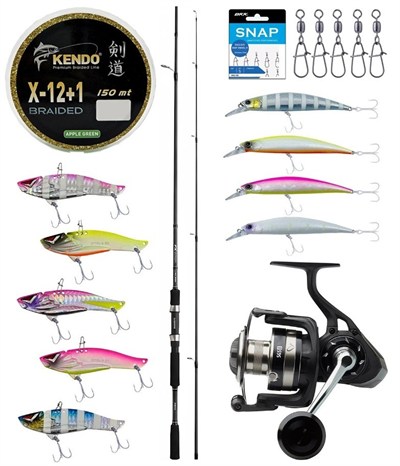 Yek Outdoor Pro Spin Seti Shimano Kamış FX XT Spinning Moderate Fast 2,70m 14-40g 2pc&Savage Gear SGS8 4000 FD 8+1BB Olta Makinesi
