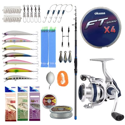 Yek Outdoor Profesyonel Hazır Olta Seti Dam Imax Tele Surf 3.90m 100-250gr Surf Kamışı&Okuma ARIA-5000a 1BB Olta Makinesi