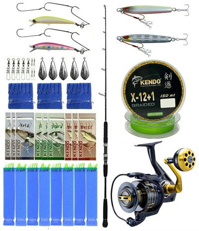 Yek Outdoor Profesyonel Tekne Oltası Seti Cavalla Speed Jigging Spin 159cm H 200-350GR 1 Parça&Okuma Salina 6000HA Olta Makinesi