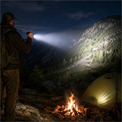 Yek Outdoor Q-Mmax 20W | 2500 Lümen | Zoomlu | 3 KM Menzilli Profesyonel Avcı El Feneri - Şarjlı