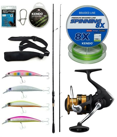 Yek Outdoor Spin Olta Seti Kendo Kenshi Pro 2.65m 10-35gr Olta Kamışı&Shimano Makina FX 4000 FC