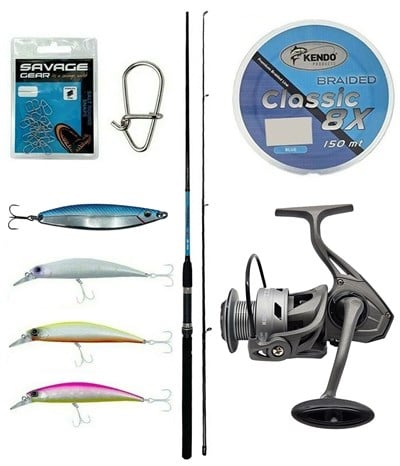 Yek Outdoor Spin Olta Seti Okuma G-Power Spin 9 270cm 7-35 gr 2 Parça Spin Kamışı&Kendo Azurro 4000 Olta Makinesi