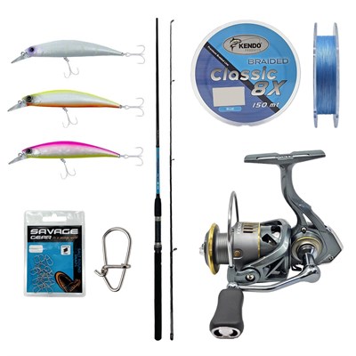 Yek Outdoor Spin Olta Seti Okuma G-Power Spin 270cm 7-35 gr Spin Kamışı&Kendo Suro GR4000 5+1BB Olta Makinesi