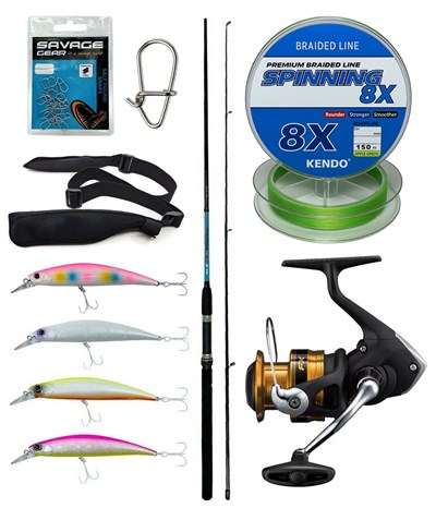 Yek Outdoor Spin Olta Seti Okuma G-Power Spin 9 270cm 7-35 gr 2 Parça Spin Kamışı&Shimano Makina FX 4000 FC