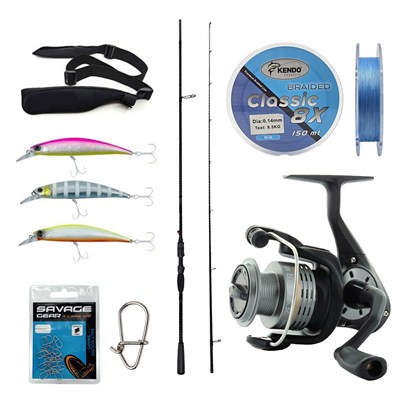 Yek Outdoor Spin Olta Seti Okuma Psycho Stick Game 274cm Ex-Fast 15-40gr 2 Parça Olta Kamışı&Okuma Revenger RV-40 FD Olta Makinesi