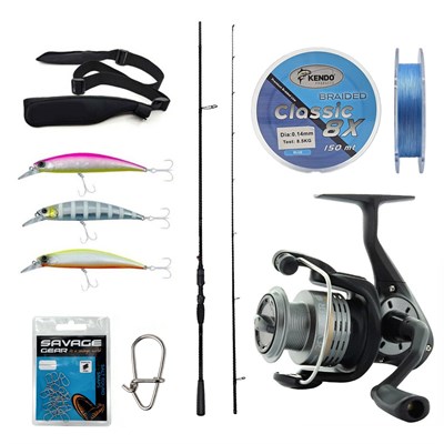 Yek Outdoor Spin Olta Seti Okuma Psycho Stick Game 243cm Ex-Fast 15-40gr 2 Parça Olta Kamışı&Okuma Revenger RV-40 FD Olta Makinesi