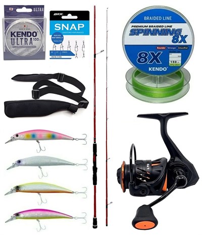 Yek Outdoor Spin Olta Seti Okuma Red Spin 80 243 cm 7-28 gr 2 Parça&Savage Gear Orange LTD 4000 FD 8+1BB Olta Makinesi