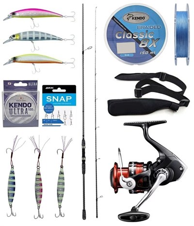 Yek Outdoor Spin Olta Seti Okuma Wave Up Spin 270cm 10-40gr 2 Parça Olta Kamışı&Shimano Sienna 3000 Fg Spin Makinesi
