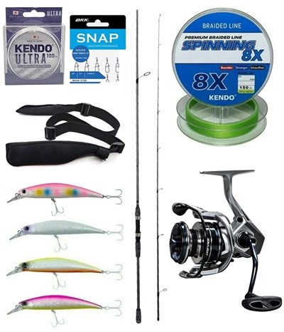 Yek Outdoor Spin Olta Seti Okuma Wave Up Spin 270cm 10-40gr 2 Parça Olta Kamışı&Okuma Safyre 4000A Olta Makinesi