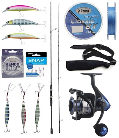 Yek Outdoor Spin Olta Seti Okuma Wave Up Spin 270cm 10-40gr 2 Parça Olta Kamışı&Okuma Safina 3000A Olta Makinesi