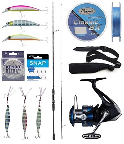 Yek Outdoor Spin Olta Seti Okuma Wave Up Spin 270cm 10-40gr 2 Parça Olta Kamışı&Shimano Makina Nexave 4000 FI
