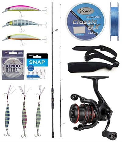Yek Outdoor Spin Olta Seti Okuma Wave Up Spin 259cm 10-35gr 2 Parça Olta Kamışı&Okuma Ceymar HD CHD-2500A Olta Makinesi