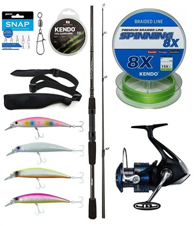 Yek Outdoor Spin Olta Seti Okuma Wave Power 2,74 cm 7-30 gr 2 Parça Spin Kamışı&Shimano Makina Nexave 4000 FI