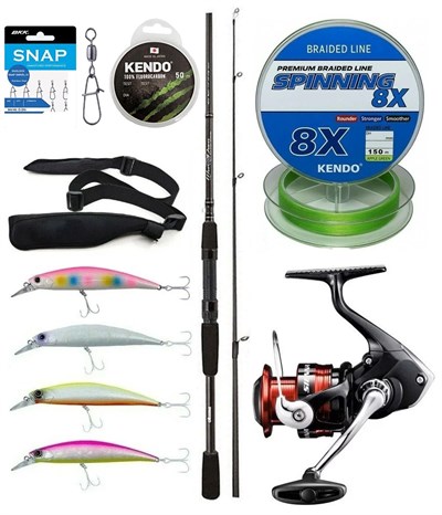 Yek Outdoor Spin Olta Seti Okuma Wave Power 2,74 cm 7-30 gr 2 Parça Spin Kamışı&Shimano Sienna 4000 Fg Spin Makinesi