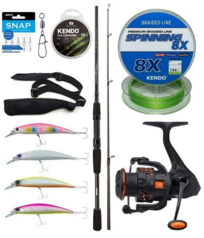 Yek Outdoor Spin Olta Seti Okuma Wave Power 2.44 cm 15-40 gr 2 Parça Spin Kamışı&Savage Gear Orange LTD 3000 FD Olta Makinesi