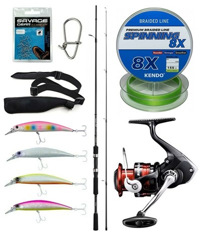Yek Outdoor Spin Olta Seti Shimano Kamış FX XT Spinning Moderate Fast 2,40m 14-40g 2pc&Shimano Sienna 3000 Fg Spin Makinesi