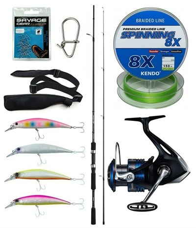 Yek Outdoor Spin Olta Seti Shimano Kamış FX XT Spinning Moderate Fast 2,70m 14-40g 2pc&Shimano Makina Nexave 4000 FI